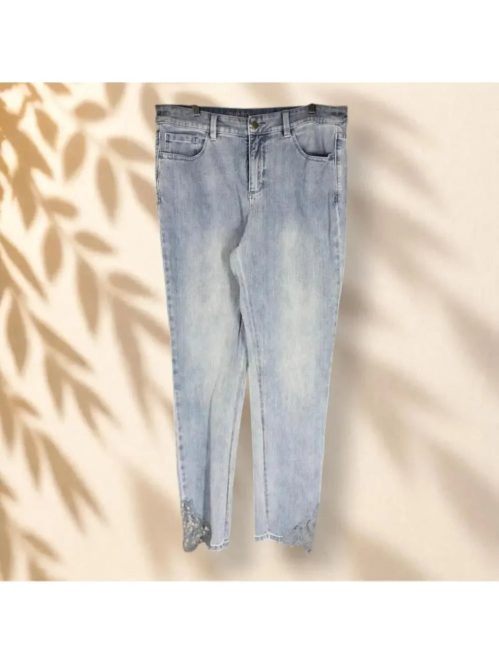 Soft Surroundings Jeans Women 12T Tall Blue Denim Light Wash Skinny High Rise